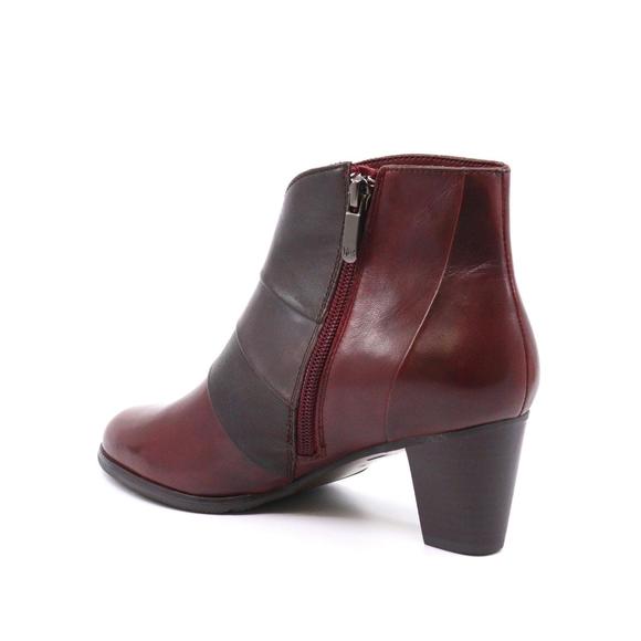 NEW REGARDE LE CIEL sonia glove leather boot in sangria - Picture 6 of 7